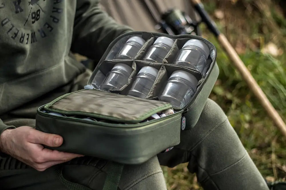 bags for fish hooks Forge Carp Fishing Tackle Hookbait Bag Insulated 12 compartments